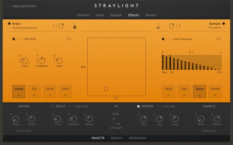 Native Instruments STRAYLIGHT имеет сделанный на заказ гранулированный движок