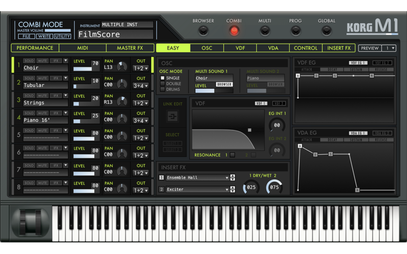 Korg Synthesizer Collection 2 капитальный ремонт графического интерфейса.