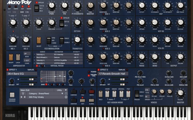Korg Synthesizer Collection 2 капитальный ремонт графического интерфейса.